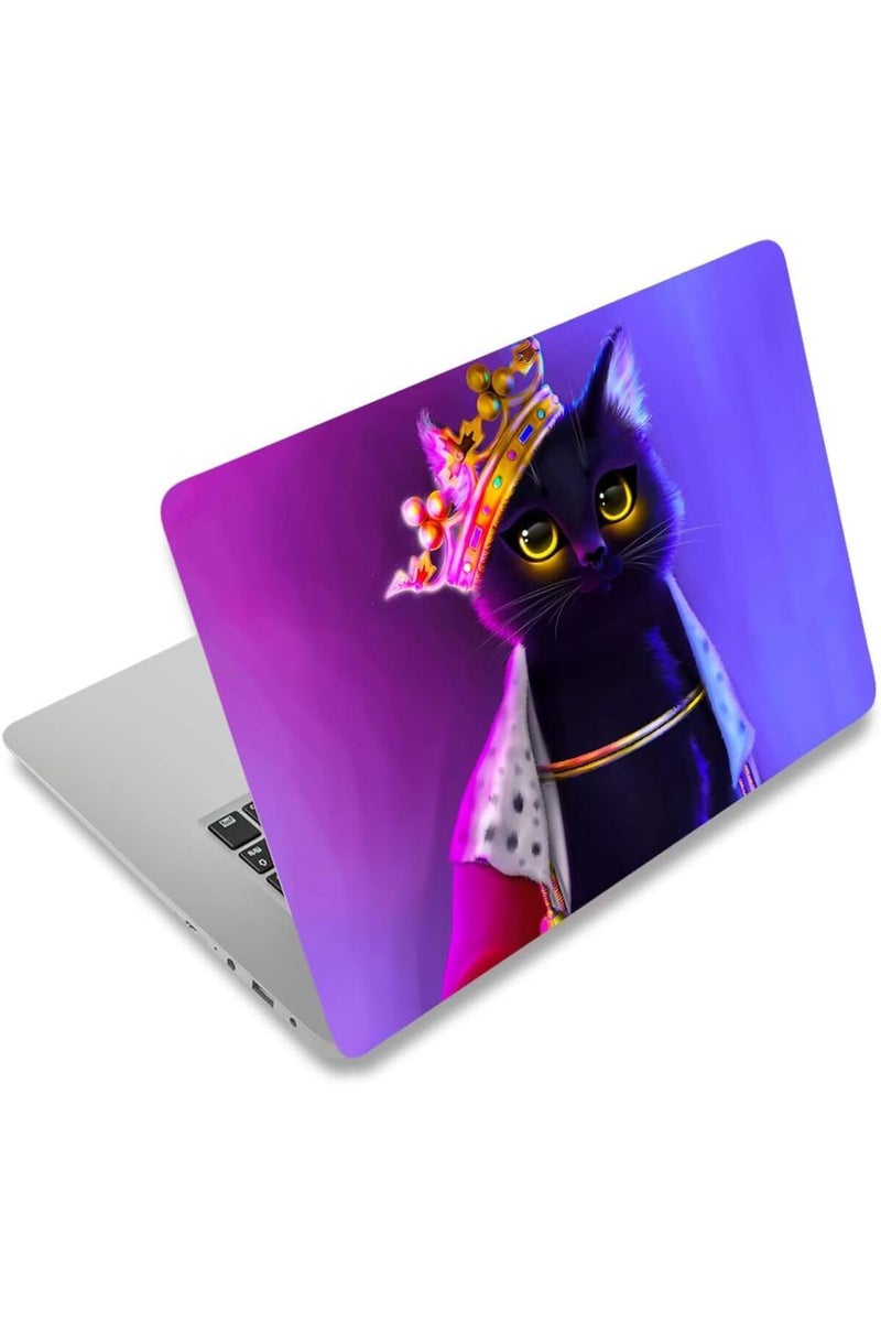BPA Laptop Skin Sticker Decal, 12" 13" 13.3" 14" 15" 15.4" 15.6 inch Vinyl Cover Art Protector Notebook PC (Free 2 Wrist Pad Included), Decorative Waterproof Removable, Cat Princess - Image 1