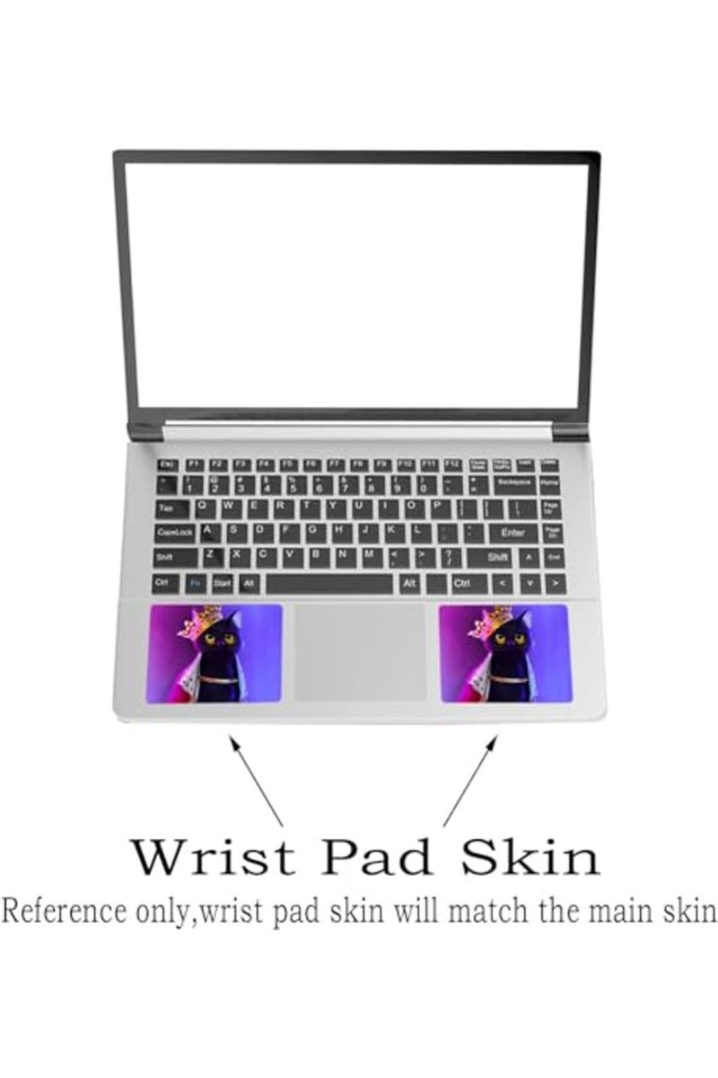 BPA Laptop Skin Sticker Decal, 12" 13" 13.3" 14" 15" 15.4" 15.6 inch Vinyl Cover Art Protector Notebook PC (Free 2 Wrist Pad Included), Decorative Waterproof Removable, Cat Princess - Image 4
