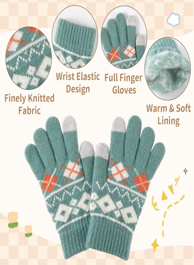 Comfoex 4 Pcs Kids Winter Beanie Hat Gloves Scarf Sock Set Neck Warmer Gaiter Knitted Fleece Lined Thermal Set for Boys Girls - Image 5