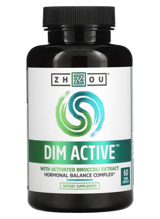Zhou Nutrition DIM Active Hormonal Balance Complex 60 Veggie Capsules 
