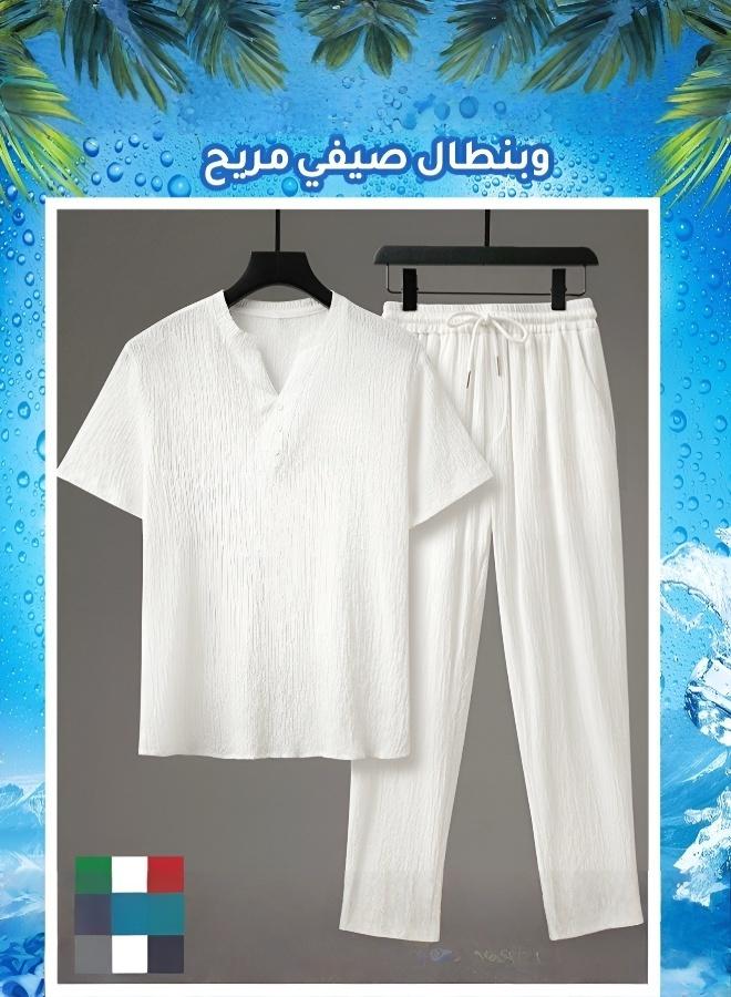 Loose Embroidered Shirt & Pants Set - Image 2