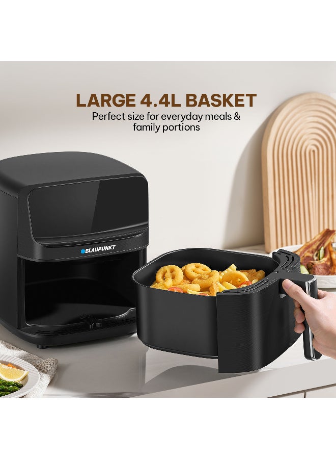 Blaupunkt Digital Airfryer 4.4L 1500W Appliance Featuring LED Display | Eight Preset Menus Rapid Circulation Technology | Cool Touch Housing Handle | Double Protection Home Kitchen Cooking 4.4 L 1500 W KAD414 black - Image 4