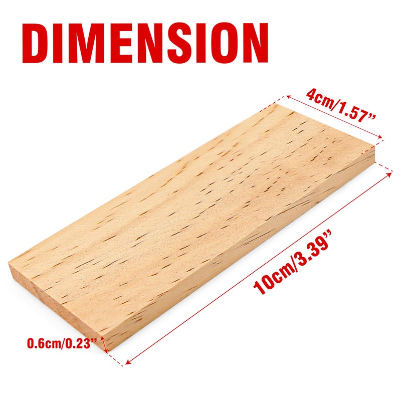 BuleVina 10 Pieces 3.5x1.6x0.2 Inch Unfinished Wood Rectangle Board for Paintings, 0.2 Inch Thick Natural Pine Wooden Blocks Panels Plank, for DIY Art Crafts, Architectural Models, Dollhouse Accessories - Image 2