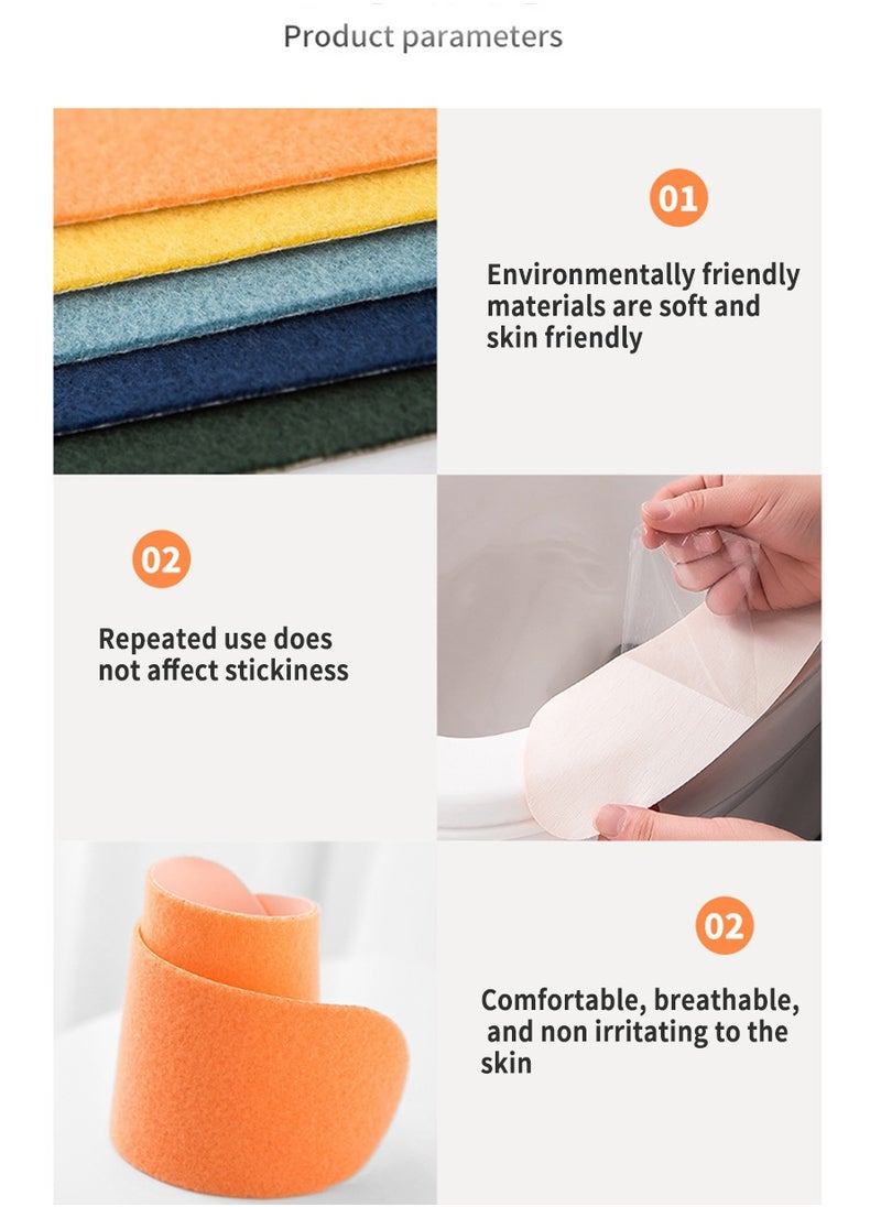 Beirui Toilet Cover, 2 Pair Washable Household Toilet Cover Pads, Self-Adhesive Portable Reusable Sanitary Toilet Cover Pads.  - Image 5