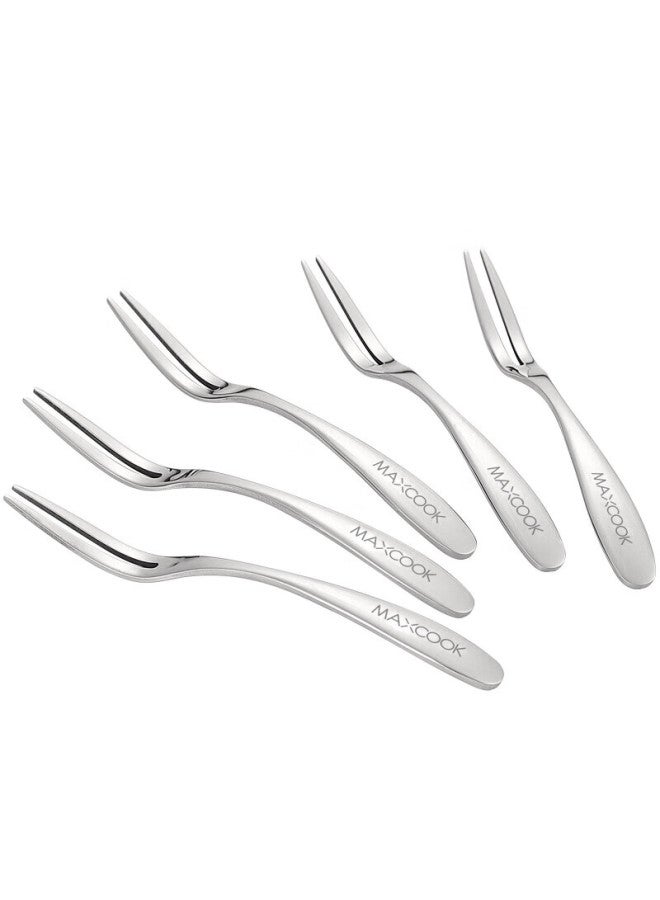 MAX COOK Meichun 304 Stainless Steel Fruit Forks, Dessert Forks, Mooncake Forks, 5-piece Set, Mcgc795 - Image 2
