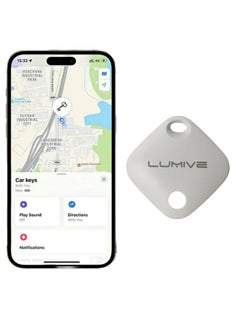 LUMIVE Lumive Smart Bluetooth Tracker AirTag for Keys, Kids, Elderly, Pet, Bags and Wallets, Bluetooth Tracker Works with Apple Find My , (White -1 Pack)  - Image 1
