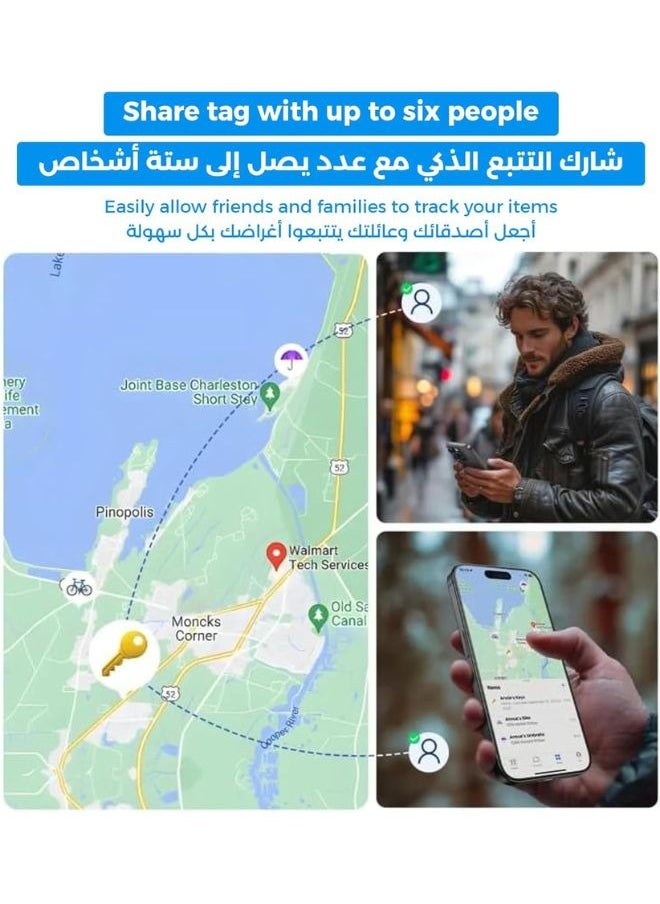 LUMIVE - Lumive Smart Bluetooth Tracker AirTag for Keys, Kids, Elderly, Pet, Bags and Wallets, Bluetooth Tracker Works with Apple Find My , (White -1 Pack) - Image 1