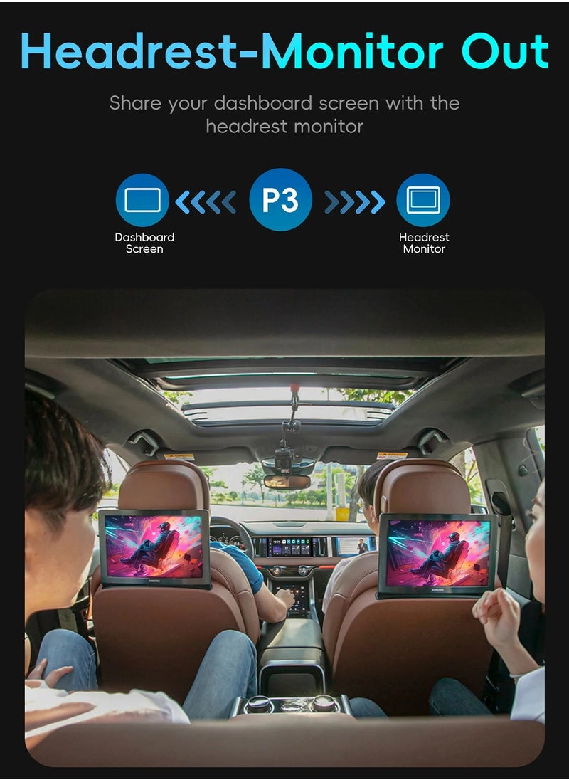 Ottocast - OTTOCAST P3 CarPlay AI Box - 2024 Android 12.0 CarPlay Video Adapter Wireless CarPlay Android Auto Dongle Support HDMI Output, Youtube Netflix Disney+ Tiktok Streaming Videos to OEM Wired CarPlay Cars - Image 1