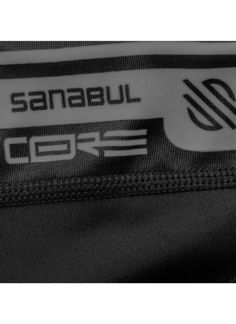 سنابول قميص واقي من الطفح الجلدي بأكمام طويلة من Sanabul Core لرياضة الجيو جيتسو ومصارعة MMA وBJ وGun Metal مقاس كبير  - Image 4