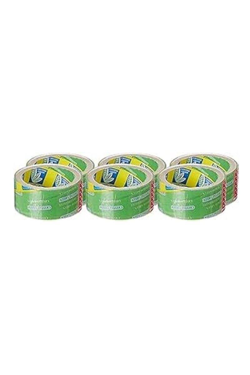 Golden tape High-performance packaging tape for shipping, moving, office, and carton sealing - clear - 80 meters - 6 pieces - Image 1