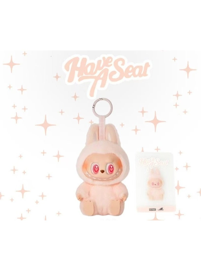 LABUBU Labubu 2nd Generation Pop Mart Macaron Face Blind Box Plush Doll Toy Labubu Doll Key Pack  - Image 1
