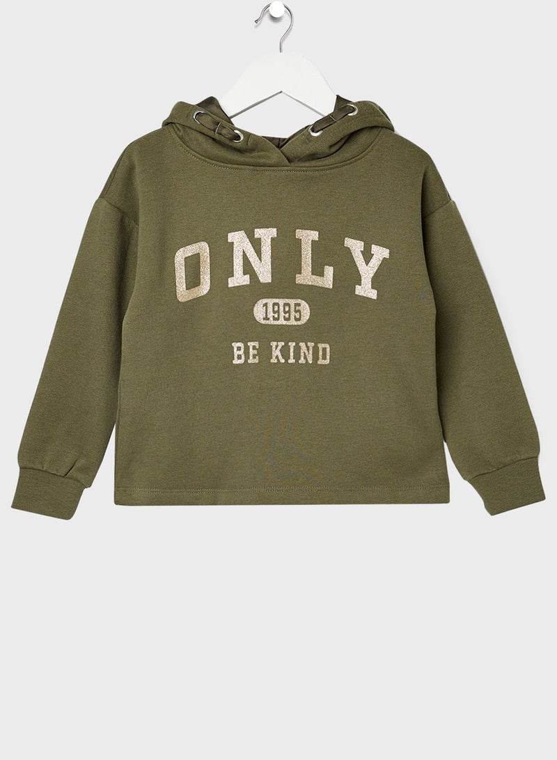 ONLY Kids Glitter Logo Hoodie - Image 1