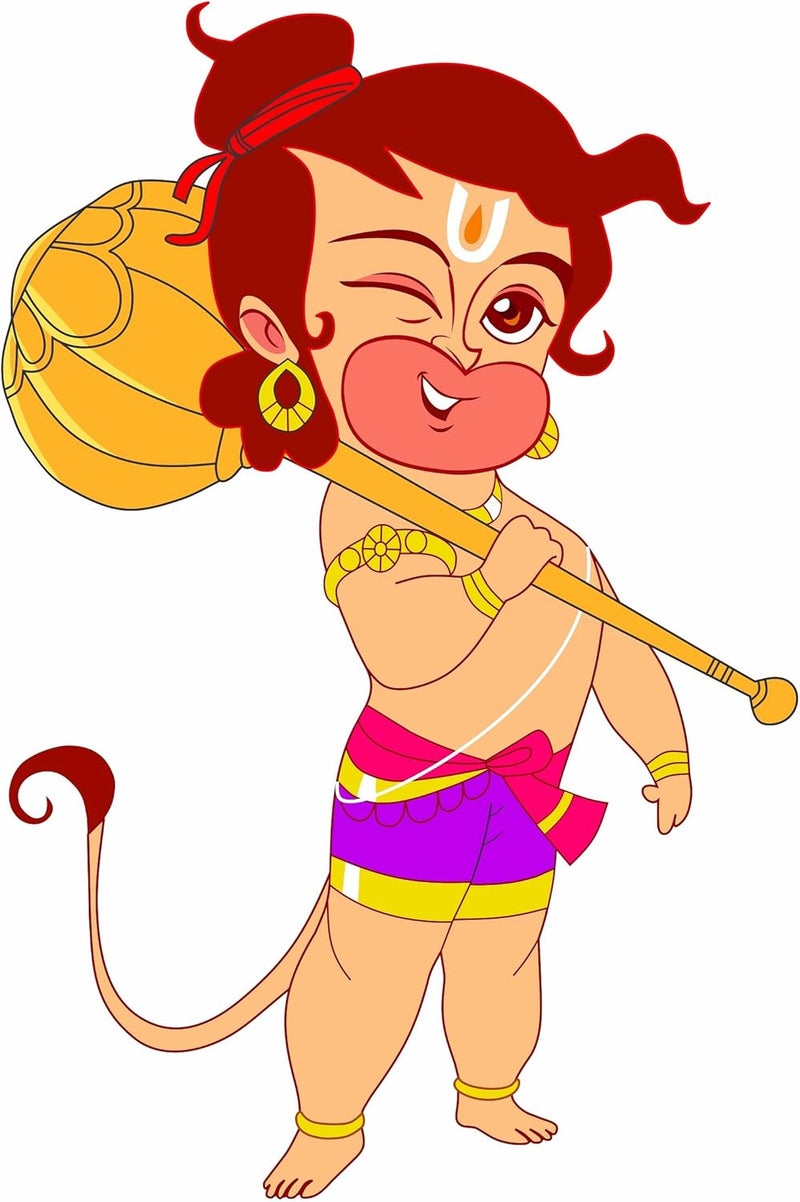 Asmi Collections Baal Hanuman Wall Sticker - Image 1