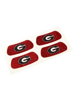 EyeBlack EyeBlack University of Georgia Bulldogs Glitter Strip Under Eye Black Perfect for Tailgates, Game Days and Cheering Sport Team - 2 Pairs / 4 Strips 