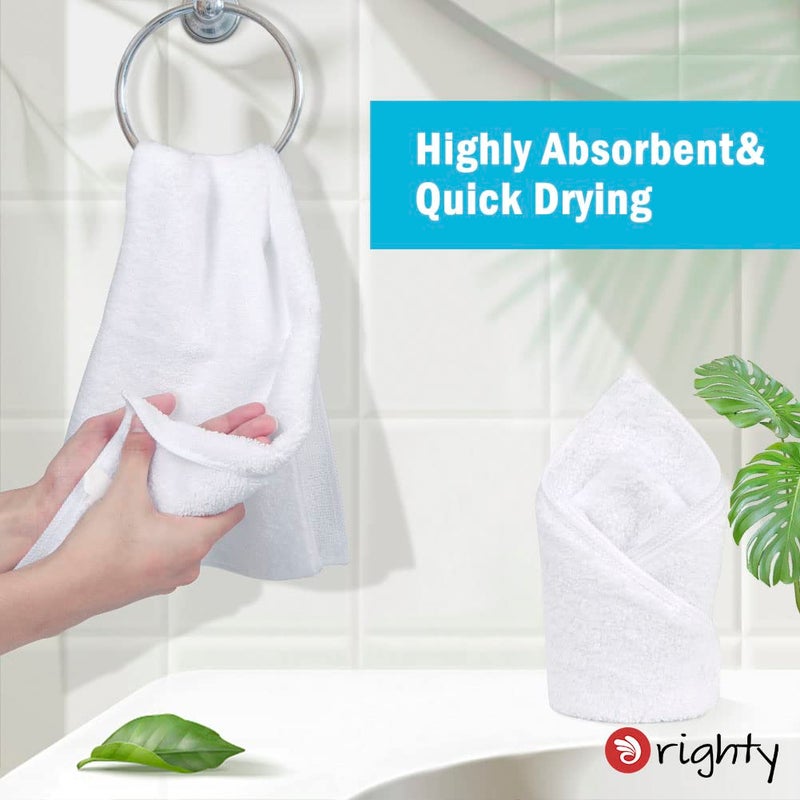 Orighty 6-Pack White Hand Towels - Quick Drying & Absorbent Microfiber Gym Towels 16x28 inches - Lightweight & Thin White Yoga Towel - Multi-Purpose Camping Towel for SPA, Hotel & Bathroom - Image 3