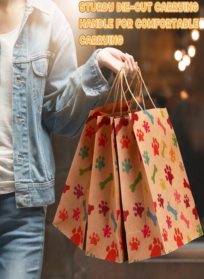 Locmeo أكياس هدايا Locmeo بطبعة مخلب كلب، 50 قطعة، بمقابض، لون بني، مقاس 10.6 × 8.3 × 4.3 بوصة، أكياس ورقية كرافت لهدايا الحيوانات الأليفة، مناسبة لحفلات الأعياد والمناسبات، ولتقديم هدايا تذكارية للحيوانات الأليفة في الحفلات وأعياد الميلاد. - Image 4