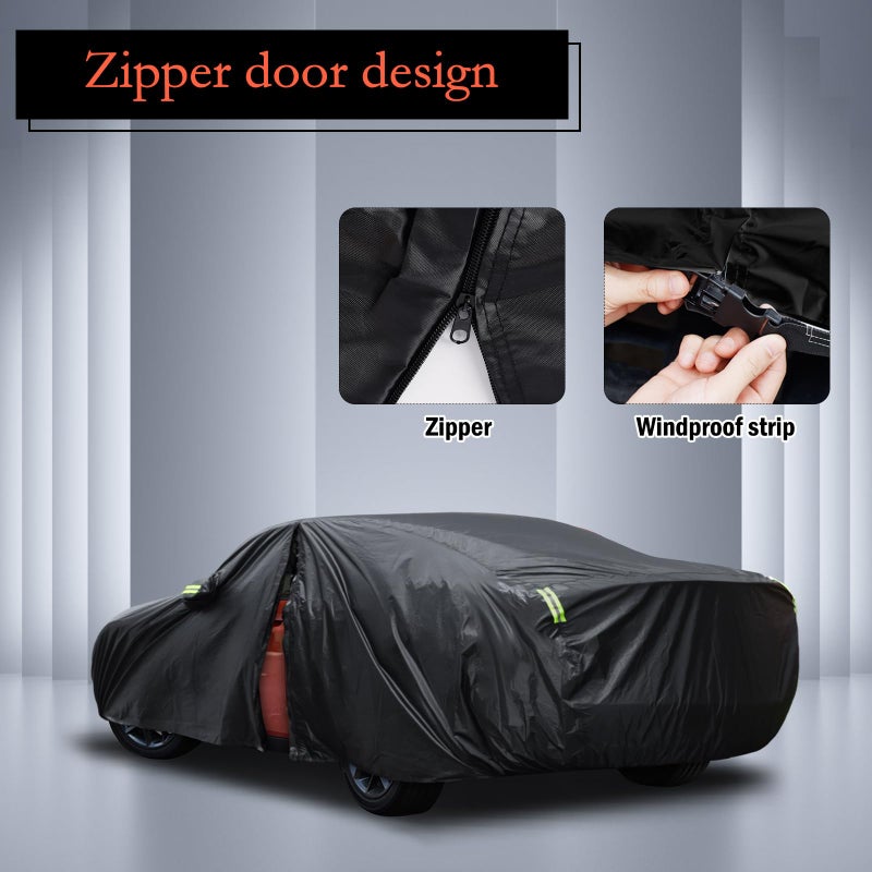 Migaven Car Cover Custom Fit for Dodge Challenger 2008-2025, Waterproof All Weather for Automobiles Full Exterior Cover Rain Sun Snow Protector with Door Zipper - Image 2