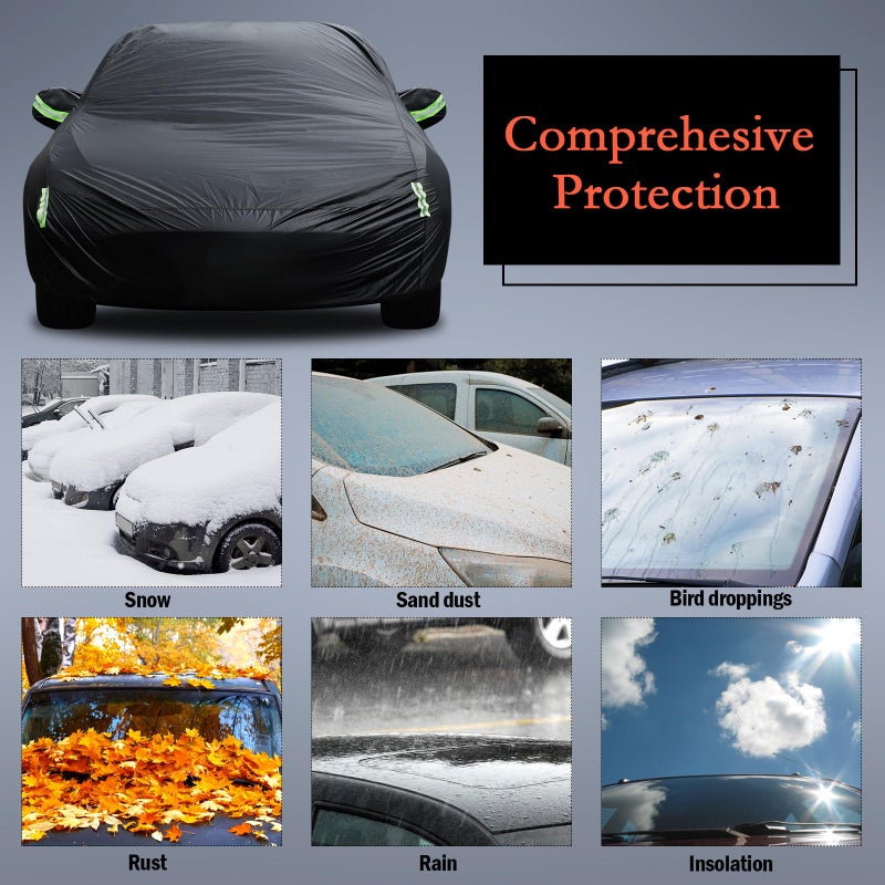 Migaven Car Cover Custom Fit for Dodge Challenger 2008-2025, Waterproof All Weather for Automobiles Full Exterior Cover Rain Sun Snow Protector with Door Zipper - Image 5