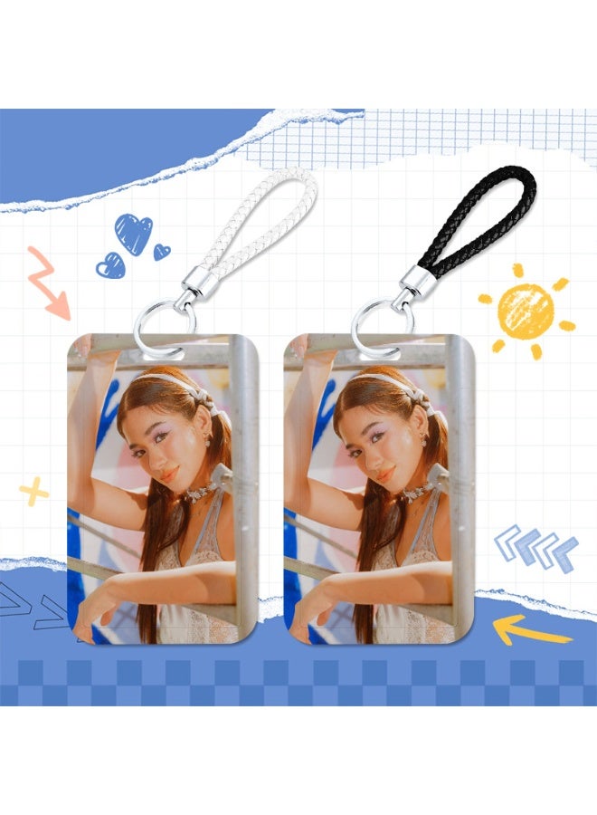 NIBEMINENT 1 - Piece BINI Kpop Photo Card Holder Pendant Key Chain ID Badge Holder ID Card Holder Photo Card Protector for School ID Office ID Access Card for Women Girls