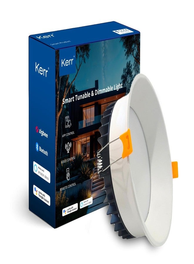 Kerr Smart Deep Down Light | Tunabale & Dimmable | Supports Voice, Remote & APP Control | Compatible with Alexa & Google Assistant. (Gateway Needed fom Ble-Mesh) (White, 12W, 2.4G) - Image 1