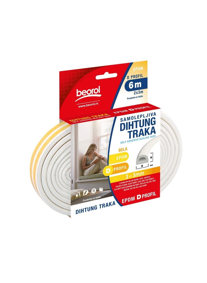 Beorol Self Adhesive Window and Door Sealing Tape, White - Image 1
