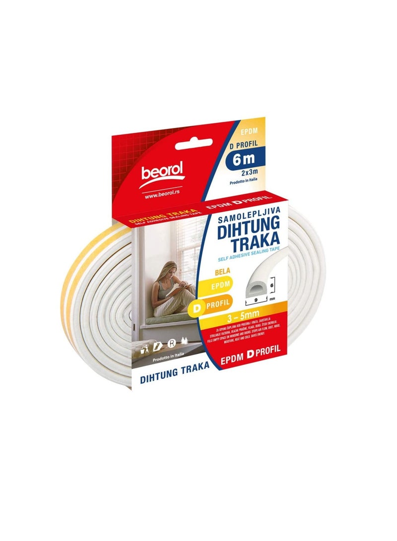 Beorol Self Adhesive Window and Door Sealing Tape, White - Image 3