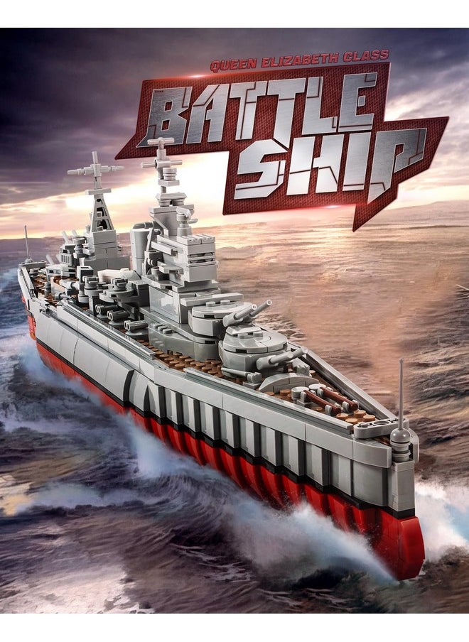 DOVOB dOvOb Military Queen Elizabeth Class War Ship Building Blocks Kit, 1564 Pieces Bricks, STEM Toys for Kits or Adult  - Image 2