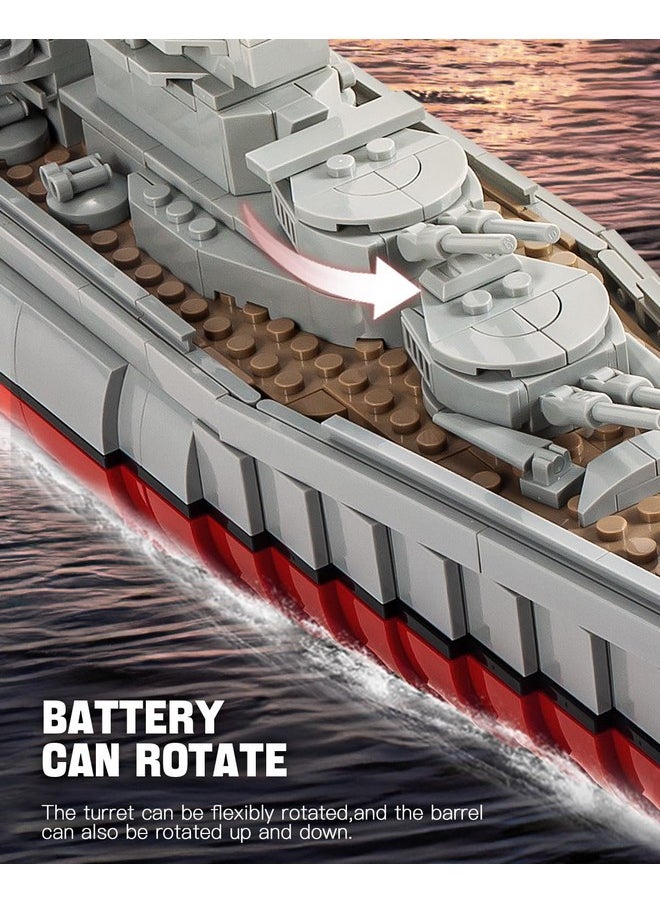 DOVOB dOvOb Military Queen Elizabeth Class War Ship Building Blocks Kit, 1564 Pieces Bricks, STEM Toys for Kits or Adult  - Image 4