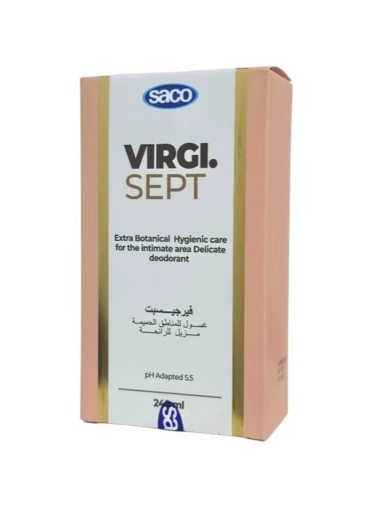 Sacow Virgi Sept Extra Botanical Hygienic Care For The Intimate Area Delicate Deodorant 240Ml - Image 4