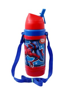Jewel Jewel Original licensed Disney Marvel Pop-up 750ml Inner steel bottle for Kids, School Bottle,Cartoon Bottle (Spider Man)  - Image 1