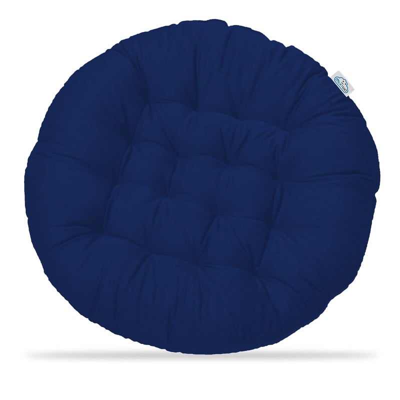 NEXTGO Yoga Floor Cushion for Meditation Mat Size 70 cm Round Navy Blue - Image 3