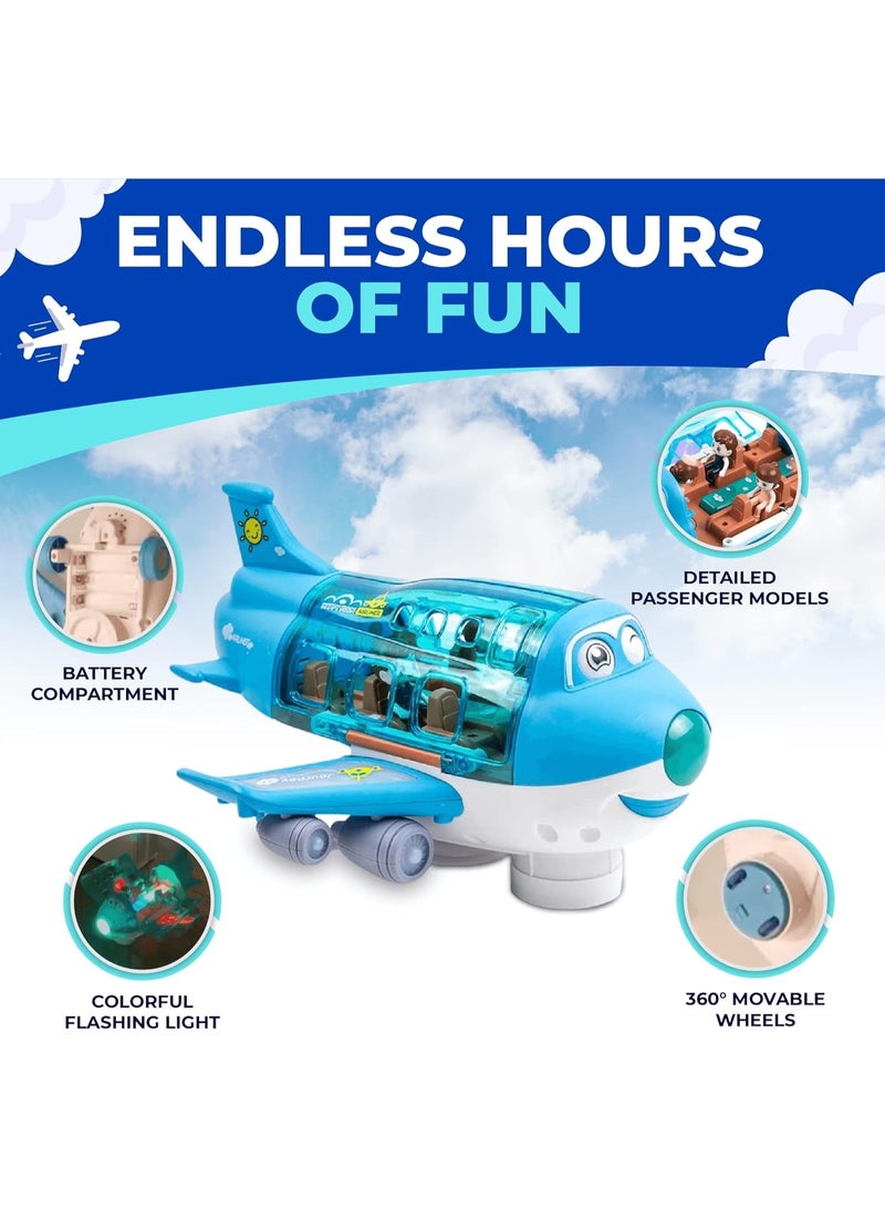 ST ZONE Universal Airplane Toy Rotating Aircraft with Lights & Sounds Educational Plastic Indoor Toy for Kids Ages 3+ Fun Pretend Play Airplane Model Gift for Boys and Girls - Image 5