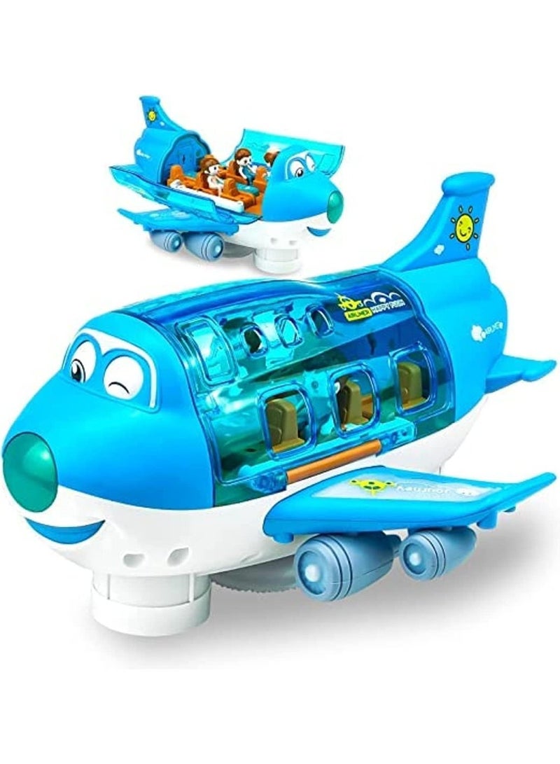 ST ZONE Universal Airplane Toy Rotating Aircraft with Lights & Sounds Educational Plastic Indoor Toy for Kids Ages 3+ Fun Pretend Play Airplane Model Gift for Boys and Girls - Image 1