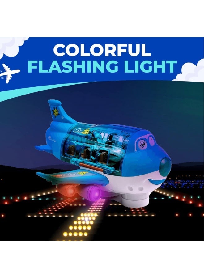 ST ZONE Universal Airplane Toy Rotating Aircraft with Lights & Sounds Educational Plastic Indoor Toy for Kids Ages 3+ Fun Pretend Play Airplane Model Gift for Boys and Girls - Image 4