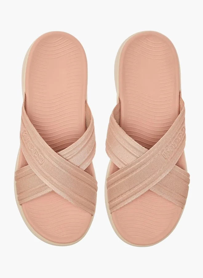 كابا صنادل نسائية سهلة الارتداء بحزام متقاطع