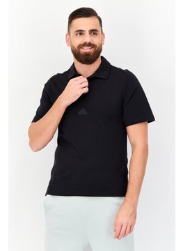 Adidas Men Sportswear Fit Short Sleeves Outdoor Polo Shirt, Black  - Image 1