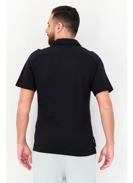 Adidas Men Sportswear Fit Short Sleeves Outdoor Polo Shirt, Black  - Image 4