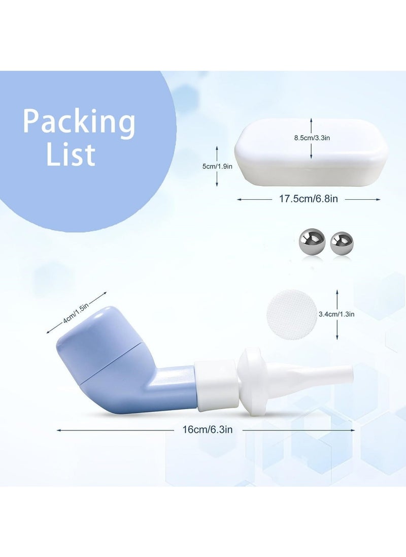 Breathing Trainer for Lungs Mucus Removal Equipped with 2 Balls Suit for Lung Rehabilitation Clients and Lung Exerciser