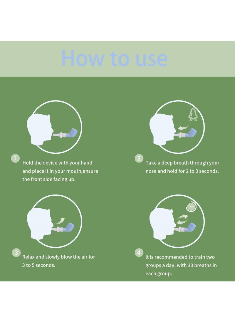 Breathing Trainer for Lungs Mucus Removal Equipped with 2 Balls Suit for Lung Rehabilitation Clients and Lung Exerciser