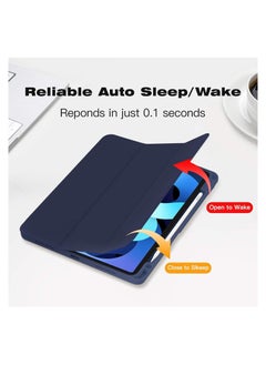 ELTRAZONE Hocase for Galaxy Tab S6 Lite 10.4 Case, PU Leather Tri-Fold Flip Case with Auto Sleep Wake Feature, Soft TPU Back Cover for Samsung Galaxy Tab S6 Lite 10.4" (SM-P610/P615) 2020 - Royal Purple Flowers  - Image 4