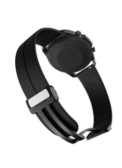 Generic 22MM Straps Compatible with Huawei Watch GT5(46MM)/GT4(46MM)/GT3(46MM)/GT3 Pro(46MM)/GT2(46MM)/GT2e(46MM)/GT/GT Runner,Huawei Watch 4/4 Pro/3/3 Pro,Honor Watch 4 Pro/GS3/Magic Watch 2,Soft Silicone Band With Magnetic Buckle for Men,Women,Black  - Image 2
