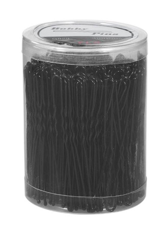 NIBEMINENT 300-Piece Non-Slip U-Shaped Bobby Pin Set With Box Black 300 x 5.5centimeter - Image 1