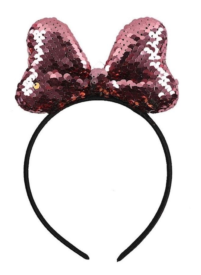 Loquat Bowknot Hair Band Pink/Black