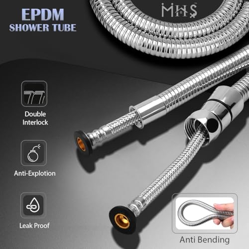 MHS Heavy Duty Health Faucet Hose Pipe – EPDM Steel Braided Flexible Tube for Bathroom Hand Shower & Faucet | High-Pressure Resistant, Leak-Proof & Rust-Free | Made in India (1.5 Meter) - Image 3