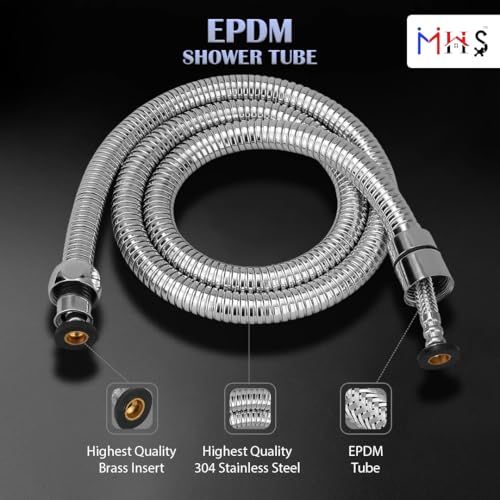 MHS Heavy Duty Health Faucet Hose Pipe – EPDM Steel Braided Flexible Tube for Bathroom Hand Shower & Faucet | High-Pressure Resistant, Leak-Proof & Rust-Free | Made in India (1.5 Meter) - Image 2