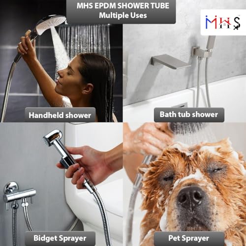 MHS Heavy Duty Health Faucet Hose Pipe – EPDM Steel Braided Flexible Tube for Bathroom Hand Shower & Faucet | High-Pressure Resistant, Leak-Proof & Rust-Free | Made in India (1.5 Meter) - Image 4