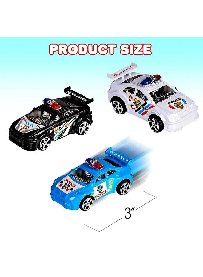 ArtCreativity Pullback Mini Police Toy Cars for Kids, Set of 12, Pull Back Racers in Assorted Colors, Police Birthday Party Favors for Boys Girls, Goodie Bag Fillers, Small Game Prizes - Image 3