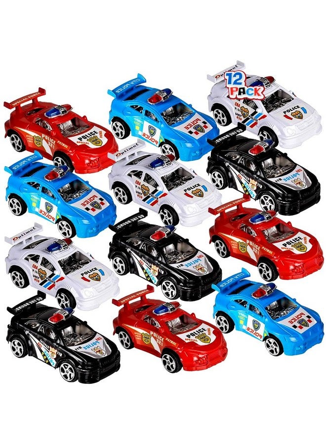 ArtCreativity Pullback Mini Police Toy Cars for Kids, Set of 12, Pull Back Racers in Assorted Colors, Police Birthday Party Favors for Boys Girls, Goodie Bag Fillers, Small Game Prizes - Image 1