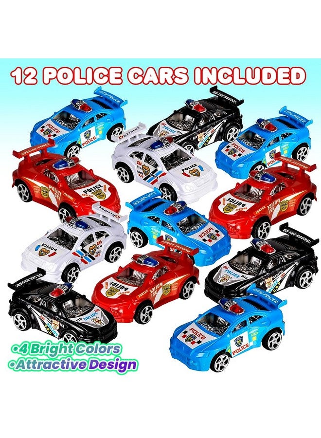 ArtCreativity Pullback Mini Police Toy Cars for Kids, Set of 12, Pull Back Racers in Assorted Colors, Police Birthday Party Favors for Boys Girls, Goodie Bag Fillers, Small Game Prizes - Image 2