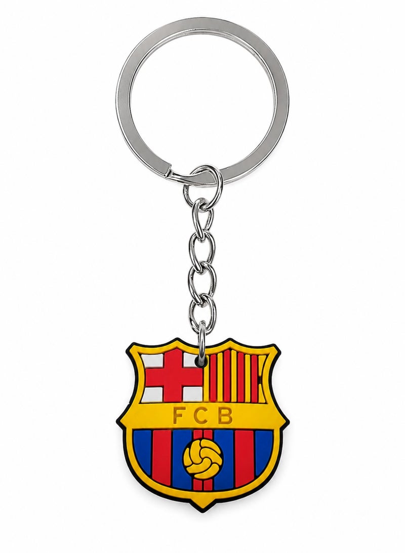 Football team logo keychain pendant pvc soft keychain, schoolbag pendant keychain hanging - Image 1
